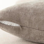 Foindtower Set of 2 Soft Textured Chenille Throw Decorative Pillow Covers Square Accent Solid Cushion Cover Cozy Neutral Farmhouse Pillow Case for Couch Sofa Bedroom Living Room 22x22 Inch,Light Taupe