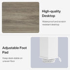 Tribesigns 78.7 Inches Extra Long Computer Desk 2 Person Desk, Double Long Desk, Workstaion for Home Office, Oak+White