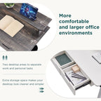 RedLemon 75X60 Inches L Shaped Electric Standing Desk,Height Adjustable Corner Gaming Desk with Drawers, Keyboard Tray, Power Outlets & LED Lights, Computer Desk with Monitor Shelf, Dark Rustic Oak