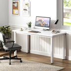 Need Computer Desk, 47 inch Home Office Desk, Modern Simple Style Home Office Gaming Desk, Basic Writing Table for Study Student, White