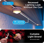 Enbrighten Vibe Eternity Accent Permanent Outdoor Lights for House, 100ft, 24 RGBWIC LEDs, Wide Spacing, 94lm, Tunable White, Everyday Eave Lighting, Smart App, Works with Alexa, Google Home, 85713
