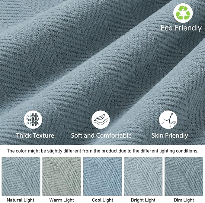 ZWJD Throw Pillow Covers 22x22 Set of 2 Chenille Pillow Covers with Elegant Design Soft and Luxurious Decorative Throw Pillows for Couch, Bed, and Home Decor,Light Blue
