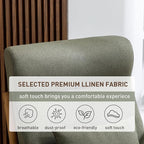 ANJHOME Mid Century Modern Accent Chair with High Back, Single Lounge Armchair with Solid Wood Frame, Comfy Reading Chair for Living Room, Easy Assembly
