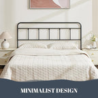 Metal King Size Headboard Only, Sturdy and Durable Iron King Headboard Adjustable Height from 34” to 44”, Victorian Vintage Bed Headboards, Farmhouse Head Board, Bed Frame Mount Black