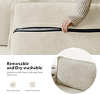 EcoHarbor Living Modular Sectional Sofa, Oversized L/U Shaped Couch with Console, USB Charger, Cup Holder, Storage, Ottoman, Convertible Couches for Living Room Bedroom Apartment, Beige