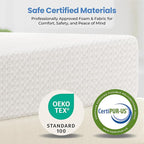 Yaheetech 8 Inch Full Size Mattress 3 Foam Layer Cooling Gel Memory Foam Mattresses, Green Tea for Fresher Sleep, Medium Firm, No Fiberglass, CertiPUR-US Certified, Full Mattress in a Box