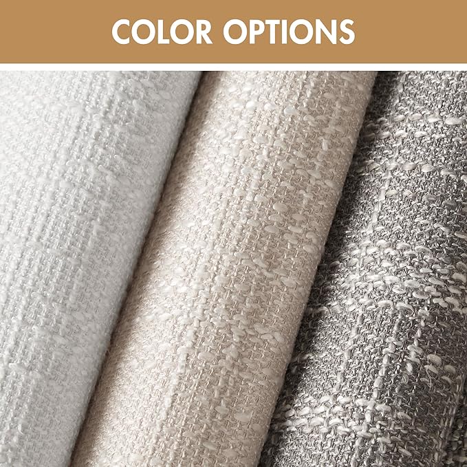 Madison Park Cordless Roman Shades, Total Blackout Window Blind Privacy Window Shades, Thermal Insulated Cordless Window Treatment for Bedroom, Living Room, Quincy, Single Panel 27" W X 64" H Linen