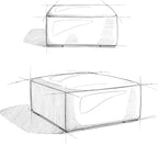 SIMPLIHOME Rex Ottoman in Full-Grain Genuine Leather, Caramel Brown, 34-inches Wide, Modern-Style Table Ottoman or Footrest, Assembled, for Living Room and Family Room