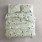 Marimekko - Full/Queen Duvet Cover Set, Super Soft Organic Bedding with Matching Shams, Floral Bedding Essentials, Oeko-Tex Certified (Unikko Green, Full/Queen)