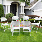 10 Pack Folding Chair, 700 lb Weight Capacity,Indoor/Outdoor Heavy Duty Foldable Chairs for Restaurants, Kitchens, Picnics, Races, Parties & Weddings. (10, White)