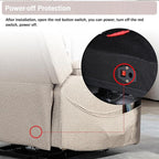Power Lift Recliner Chair for Adults Elderly Lay Flat Velvet Recliners with Massage Heating, Extended Footrest, Wireless Charging Device, USB Ports, Cup Holder, Lumbar Pillow