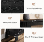 Tribesigns 41.3" Farmhouse Console Table, 2-Tier Wooden Entryway Table with Storage, Rustic Narrow Behind Couch for Living Room, Hallway, Foyer, Black