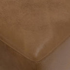 SIMPLIHOME Rex Ottoman in Full-Grain Genuine Leather, Caramel Brown, 34-inches Wide, Modern-Style Table Ottoman or Footrest, Assembled, for Living Room and Family Room