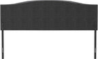 Hillsdale Provence Upholstered, King/Cal King Headboard with Frame, Glacier Gray