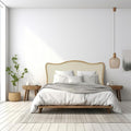 Creative Co-Op Oak & Linen King Size Headboard