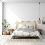 Creative Co-Op Oak & Linen King Size Headboard