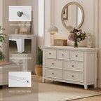 White Dresser for Bedroom, 7 Drawers Dresser, Closet Cabinet with 7 Storage Drawers for Home Office, Study Room
