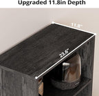 IRONCK Industrial Bookshelves and Bookcases with Doors 11.8 in Depth Set of 2 Floor Standing 5 Shelf Display Storage Shelves Bookcase Home Decor Furniture for Home, Office, Living Room, Bedroom