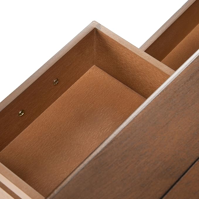 SAFAVIEH Home Collection Primrose Brown 3-Drawer Console Table