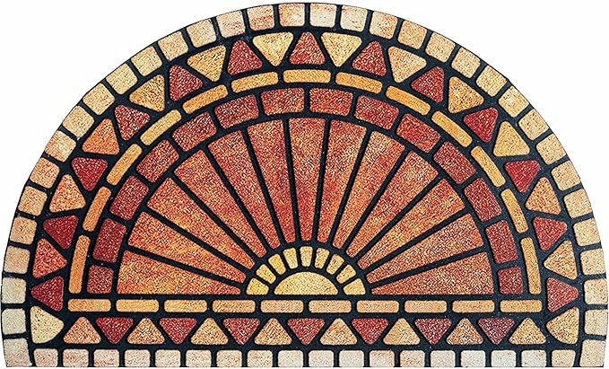 ubdyo Welcome in Style Front Door Mat - Low Pile Front Door Mat Outside Entrance - Muddy Dirt Trapping Welcome Matt Outdoor - Rubber Backing Anti Slip Indoor Doormat Entrance, 30" x 17"