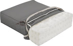 Classic Accessories Montlake Water-Resistant 25 x 25 x 5 Inch Square Outdoor Seat Cushion, Patio Furniture Chair Cushion, Light Charcoal Grey, Outdoor Cushion Cover