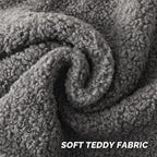 FUTEI Dark Grey Throw Pillow Covers 24x24 Inch Set of 2,Furry Faux Fur Teddy Boucle Textured Cushion Covers,Soft Fluffy European Pillow Shams,Home Decor for Couch Bed Living Room Office Car