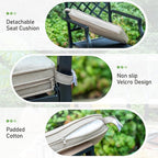 Sophia & William Outdoor Swivel Metal Chairs Set of 2, Patio Dining Chairs with Cushions, Strong Capacity Furniture Set for Garden Backyard Support 300lbs