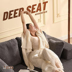 Chaise Lounge Chair, Boneless Couch for Living Room and Bedroom, Sleeper Couches Reading Chairs, Corduroy, Grey