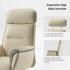 EUREKA ERGONOMIC Microfiber Leather Office Chair Ergonomic Desk Chair, Executive Chair Office Gaming Chair, Comfy Big and Tall Office Chair with Elevatable Headrest & Padded Armrests, Beige