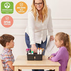 ECR4Kids 24in x 36in Rectangular Hardwood Table with 22in Legs, Kids Furniture, Antique White