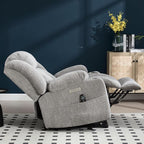 Power Lift Recliner Chair, USB/Type-C Ports & Cup Holders, Heavy Duty Chenille Recliner for Elderly, Light Grey