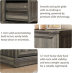Farmhouse 6 Drawer Dresser for Bedroom, 55 Inch Wide Modern Grey Dresser TV Stand with Large Drawers & Bar Handles, Rustic Wood Chest of Drawers for Bedroom, Living Room