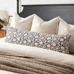 Foindtower Set of 2 Decorative Long Body Lumbar Throw Pillow Covers Accent Farmhouse Cushion Covers Boho Floral Pillowcase for Couch Sofa Bedroom Living Room Home Decor,14×36 Inch,Rustic Gray