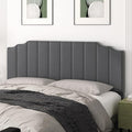 King Size Headboard Only, Velvet Wall Mounted Headboard King/California for Adjustable Bed Modern Upholstered Head Board Easy Assembly, Dark Gray