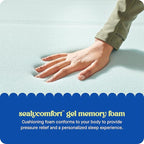Sealy Dreamlife 2” Gel Memory Foam California King Mattress Topper with SealyComfort Gel Foam, 1 Year Limited Warranty, Made in The USA