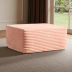 Removable Ottoman Can be Footrest Or Side Table, Idea for Living Room Bedroom Balcony(Plush Fabric, Pink)