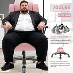 Big and Tall Office Chair 700lbs- Large High Back Executive Computer Desk Chair with 3D Flip-Up Arms, Adjustable Lumbar Support, Extra Wide Plus Size Seat, Heavy Duty Metal Base & Quiet Rubber Wheels