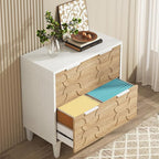 Tribesigns 2-Drawer File Cabinet, Lateral Filing Cabinet for A4/Letter/Legal Size, Office Storage Cabinet, Printer Stand with Storage Drawer for Home Office, White & Walnut