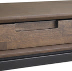 SIMPLIHOME Banting Desk - 72-Inch Wide Solid Hardwood and Metal Writing Desk in Walnut Brown, Modern Industrial Home Office Computer Table for Study with 2 Drawers and Flip-Down Keyboard Tray