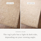 Loloi Chris Loves Julia Palma Collection PLM-01 Bark/Natural 2'-7" x 10'-0" Runner Rug Vintage Style Boho Living Room Bedroom Carpet