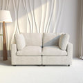 WJShome Cloud Sectional Couches for Living Room,67" Convertible Love Seat, 2 Seater Modular Sectional Sofa,Deep Seater Furniture Sets,Beige