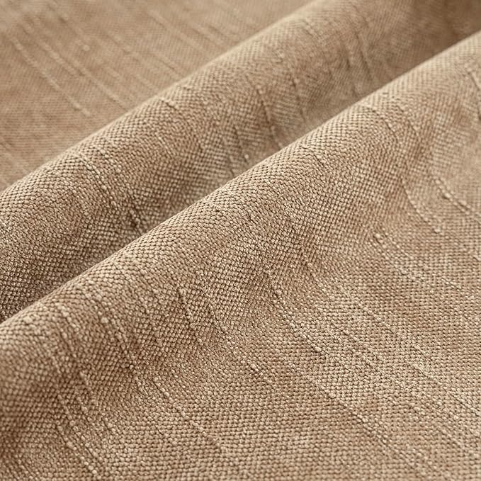 Foindtower Pack of 2 Textured Chenille Throw Decorative Pillow Covers Square Accent Solid Cushion Cover Neutral Farmhouse Pillow Case for Couch Sofa Bedroom Living Room 24x24 Inch,Taupe Khaki Camel