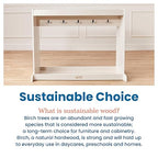 ECR4Kids Streamline Dress-Up Island, Costume Organizer, White Wash