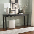 SAFAVIEH Home Collection Lilith Farmhouse French Country Matte Black Wavy Console Table for Entryway, Living Room, Foyer