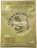 Grab Green Stoneworks Laundry Detergent Pods, Olive Leaf, 50 Loads (Pack of 1) - EPA Safer Choice Certified, Powered by Naturally Derived Plant & Mineral-Based Powder