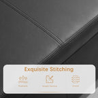 HUIMO Faux Leather Storage Ottoman Bench 50.3 Inch Extra Long PU Upholstered Bedroom Bench with Large Storage Space for The Living Room, Entryway, Bedroom Hold Up to 300lbs (Black)