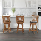 Hillsdale Fairfox 24.5" Wood Swivel Counter Height Stool, Oak