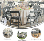 Flash Furniture Hercules Set of 2 Kids Gray Resin Folding Chairs with Gray Vinyl Padded Seats