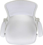 Flash Furniture Porter High-Back Swivel Office Chair with Adjustable Lumbar Support and Height, Ergonomic Mesh Desk Chair with Flip-Up Armrests, White