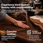 SIMPLIHOME Rex Ottoman in Full-Grain Genuine Leather, Caramel Brown, 34-inches Wide, Modern-Style Table Ottoman or Footrest, Assembled, for Living Room and Family Room